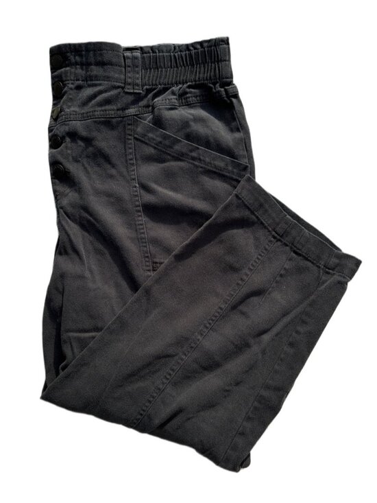 Pants - Black baggy pants with buttons